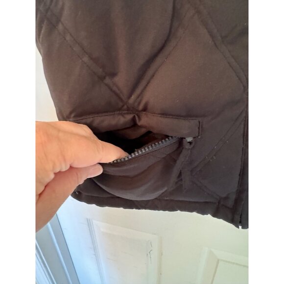 Gap Black Down Fill Zip Up Quilted Vest Women's XS - Picture 3 of 6
